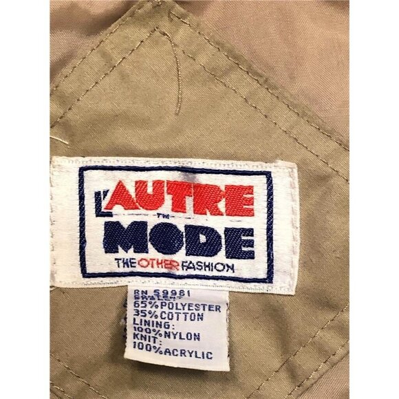 L'Autre Mode Tan Large Bomber Jacket - Picture 3 of 6